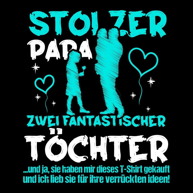 Stolzer Papa zwei Töchter