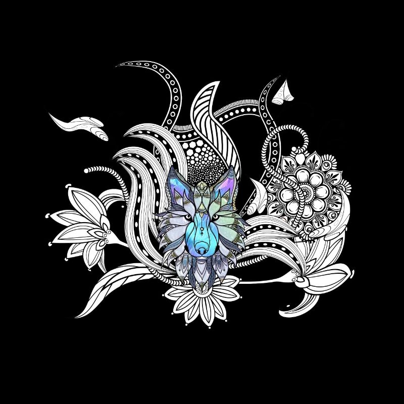 Awesome wolf, lineart