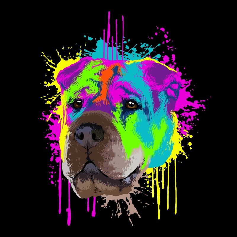Splash Art Shar Pei Dog Lover Gift Idea