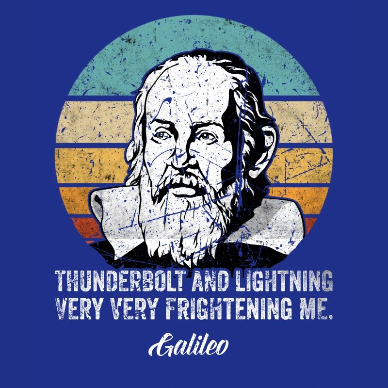 Thunderbolt lightning Galileo Philosopher Physics