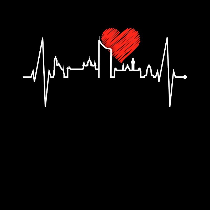 Leipzig Skyline Heartbeat Leipzig Heart Leibzsch