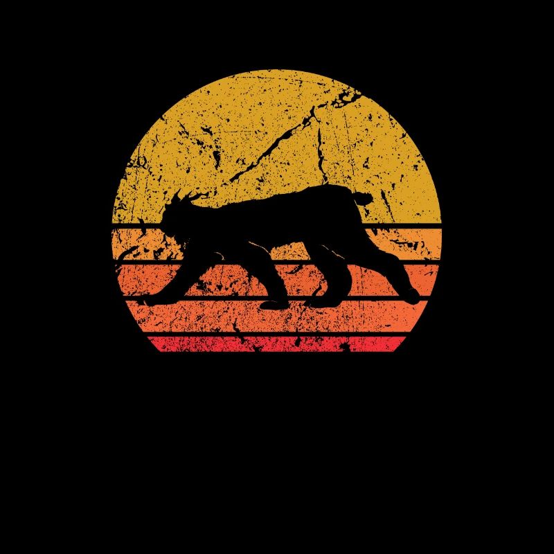 Retro Sonne Luchs Wildtier Tier Geschenk