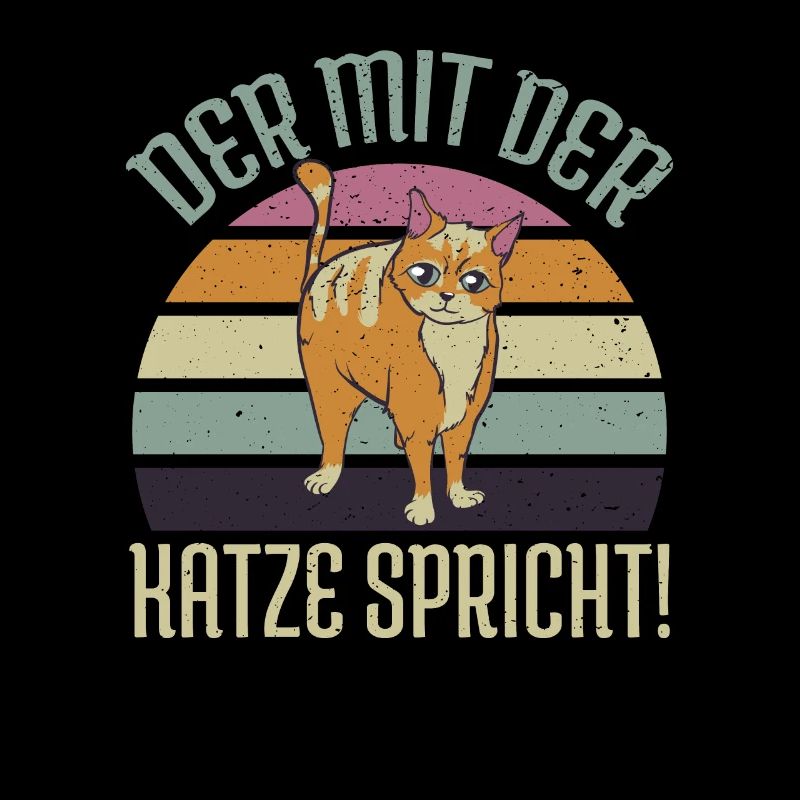 Katzenpapa der mit der Katze spricht Katzenhalter
