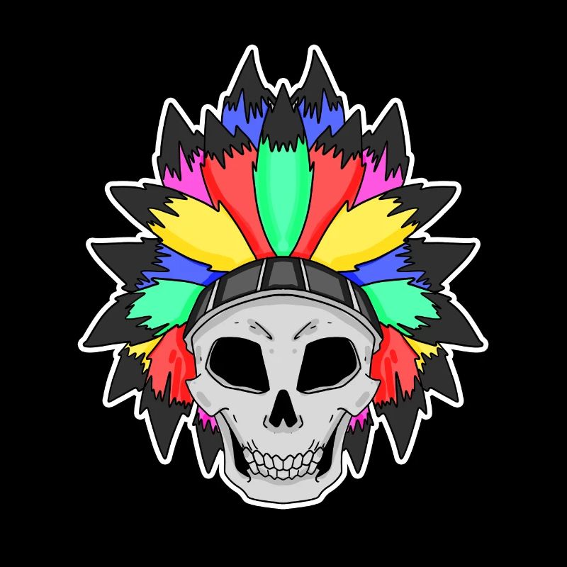 Crâne arc-en-ciel LGBT