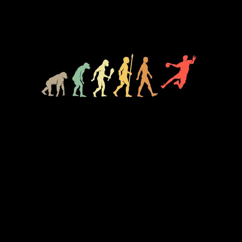 Vintage Handball Evolution Handballspieler