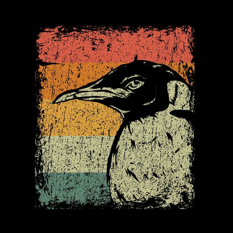 Vintage Pinguin Wildtier Tier Geschenk