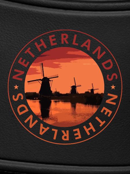 Netherlands Windmills Evening Stamp