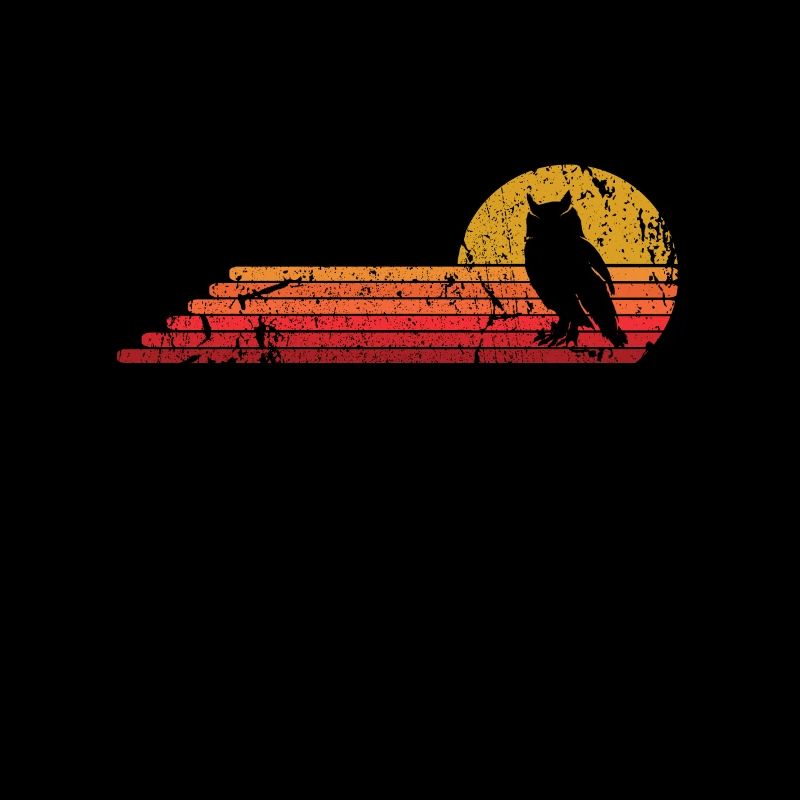 Eule Vogel Retro Vintage Style