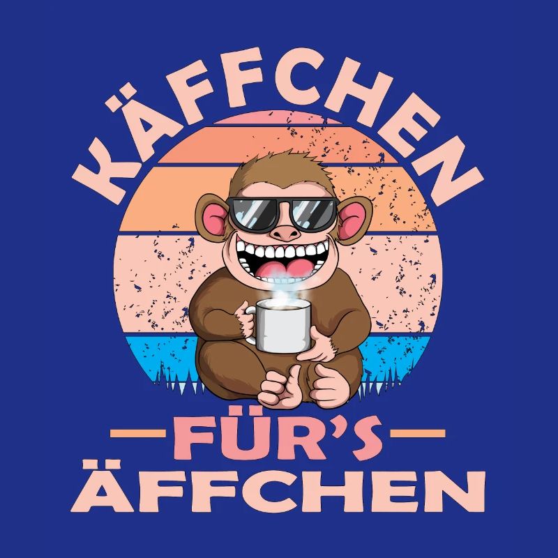 Käffchen für´s Äffchen Vintage Affe Kaffee Spruch