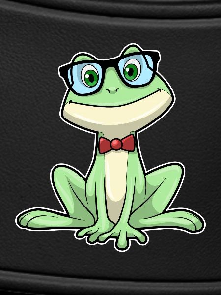 Frosch Nerd Buch Brille