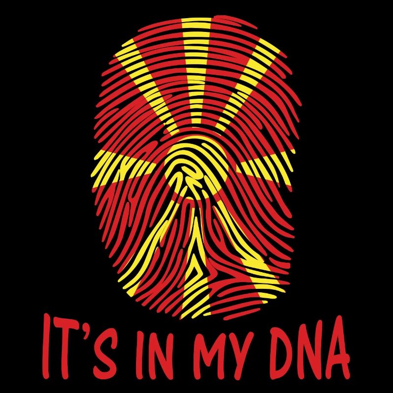 drapeau de macédoine du Nord, il est dans mon t-shirt adn