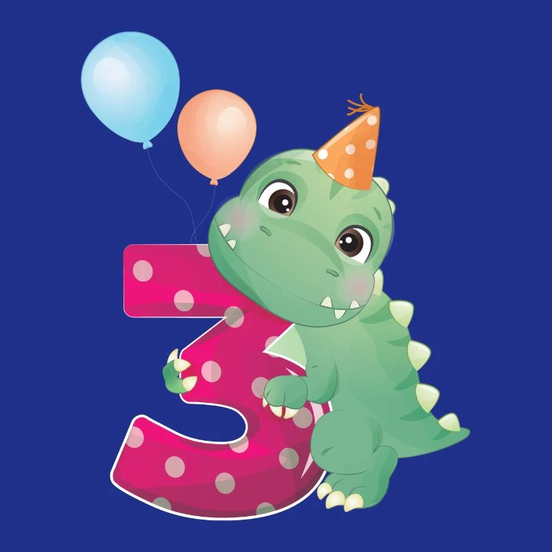 3 Birthday Dinosaur Years Three Dino Gift