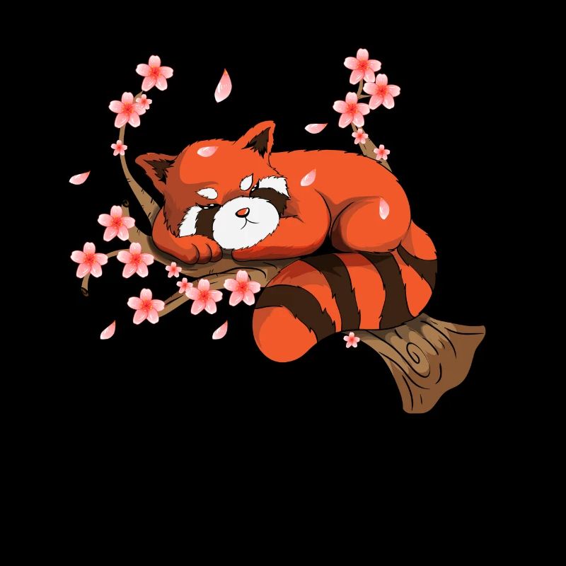 Red Panda Kirschblüten Baum Blume Japanisch Rosa