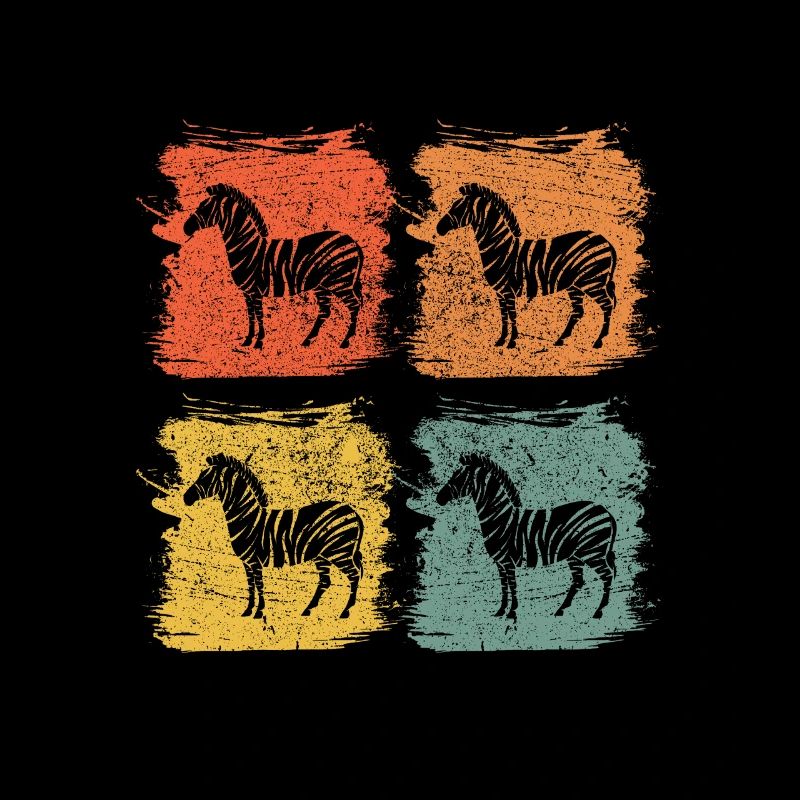 Zebra Retro Pop Art Geschenk