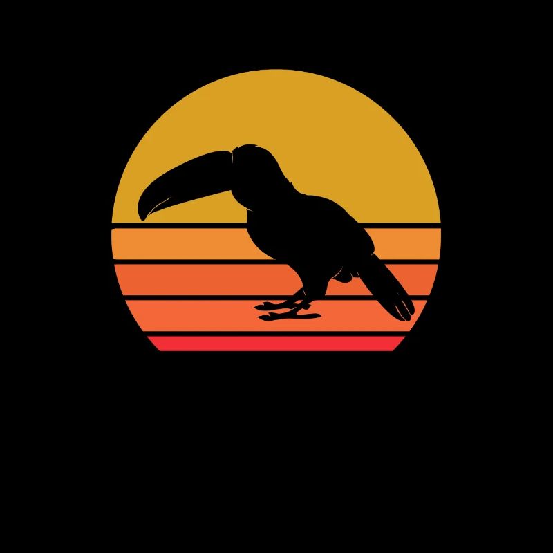 Retro Sonne Tukan Vogel Geschenkidee