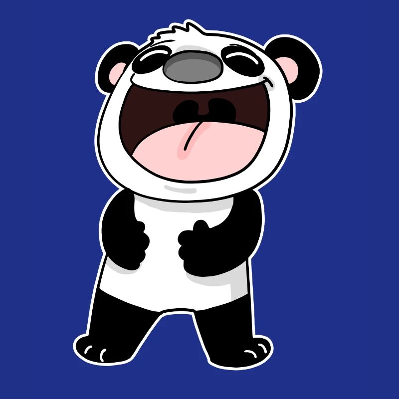 Doux panda riant