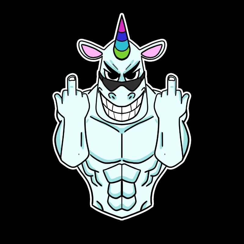 Unicorn middle finger