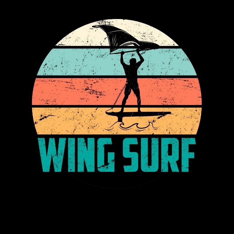 Wing Foil Silhouette Wing Surfer Foiler Geschenk