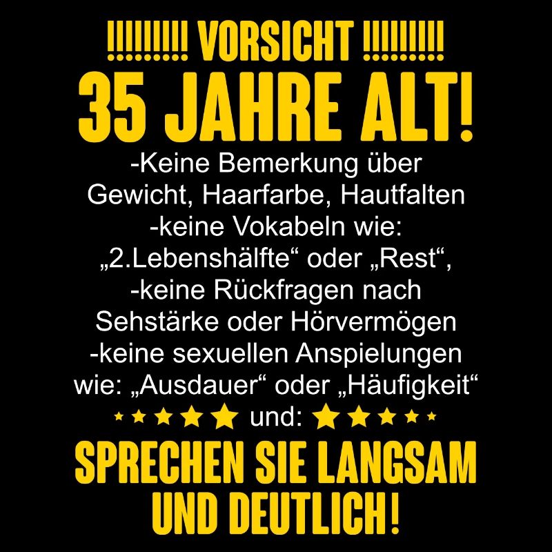 35. Geburtstag Lustiger Spruch