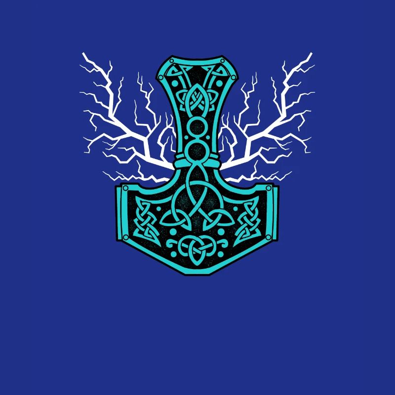 Der Hammer von Thor mit Blitzen - Mjölnir