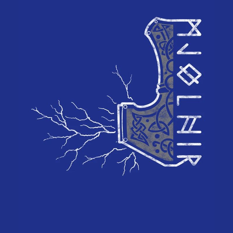 The hammer of Thor with lightning - Mjölnir