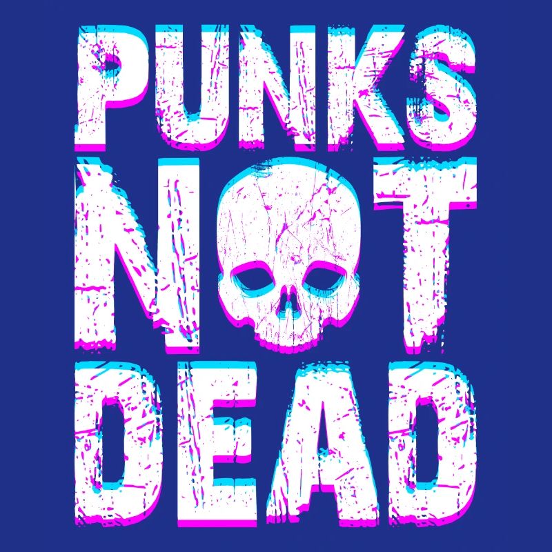 Punk Rock sort Punks Not Dead Punker Rocker