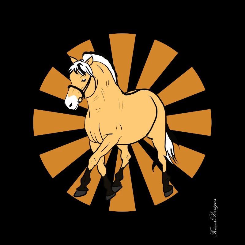 Fjordpferd mit Sonne süßes Pferde