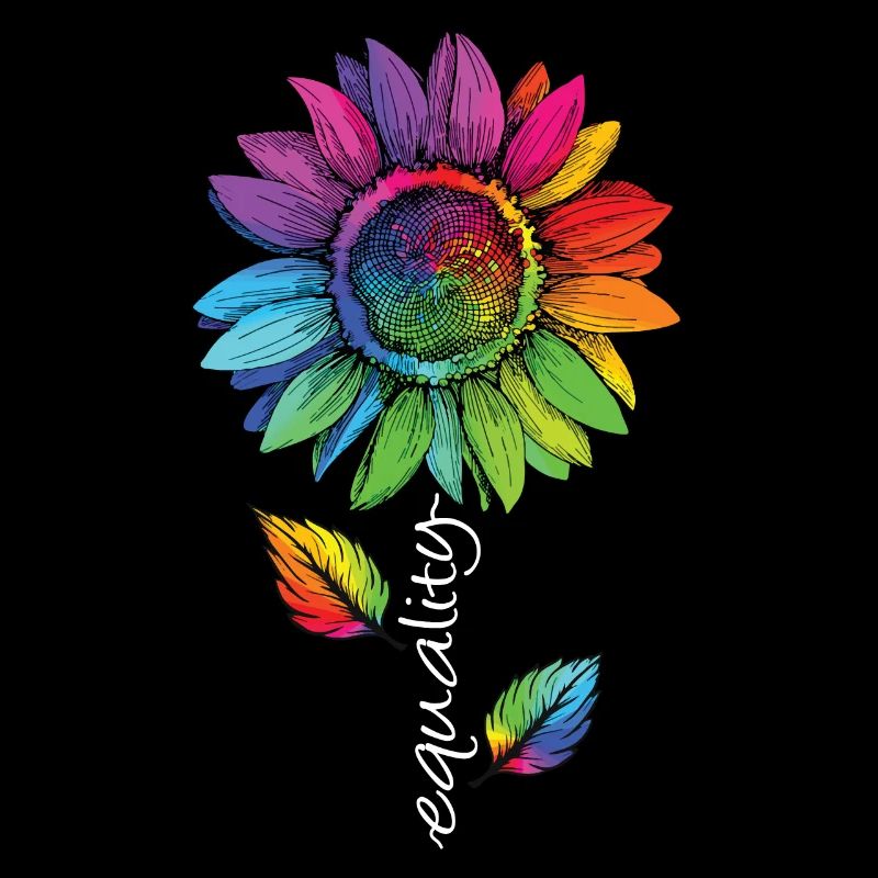 Equality LGBTQ Regenbogen Sonnenblume Blume CSD
