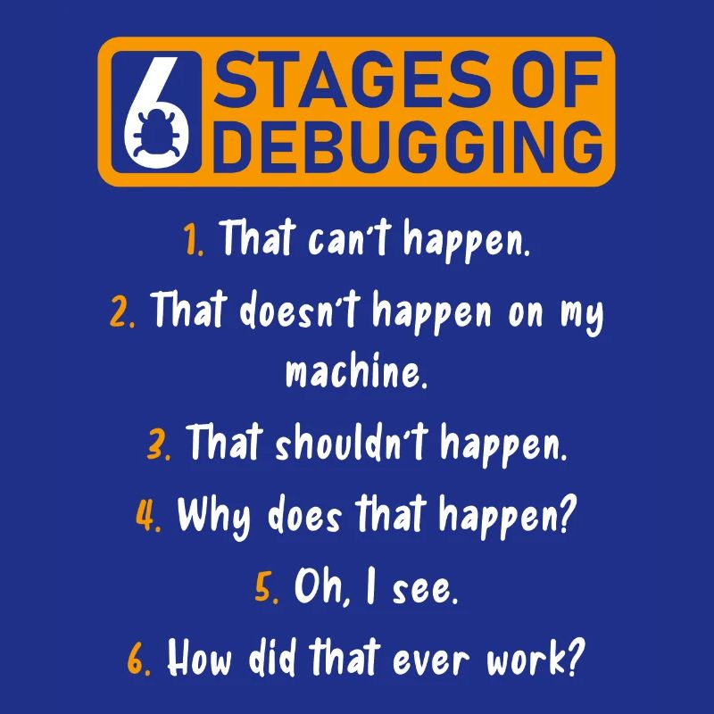 6 Stufen des Debugging Software Entwickler
