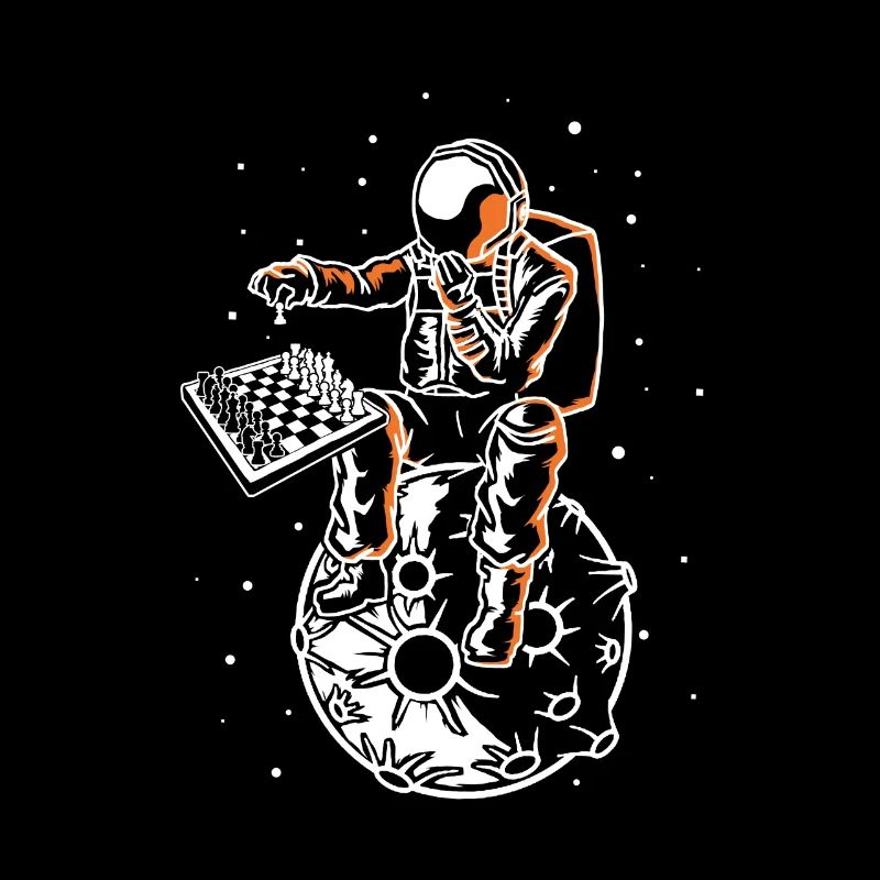 Astronaute Échiquier Drôle d’échecs