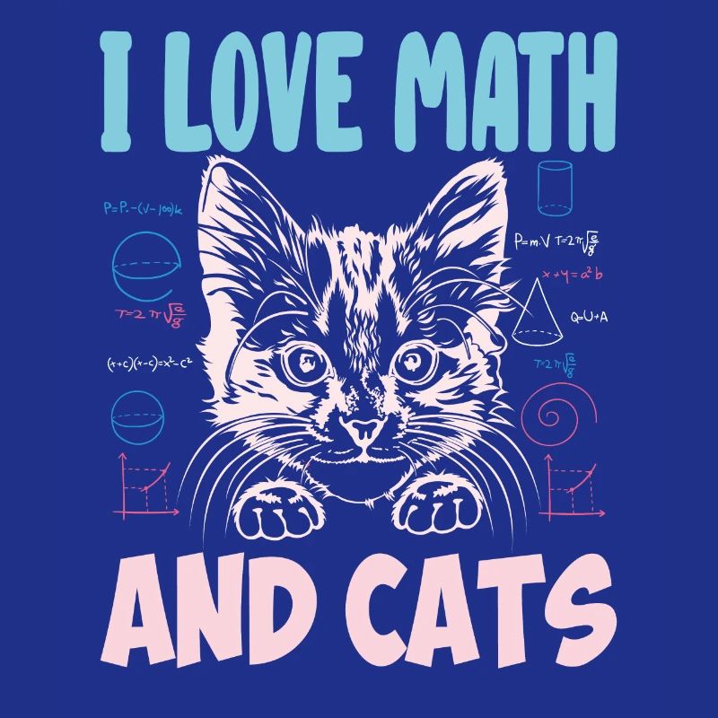 Math Kitty Katze Ich liebe Mathe und Katzen Mathe Lehrer