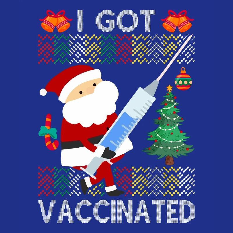 Ich Wurde Geimpft Weihnachts-Pullover Santa Klaus