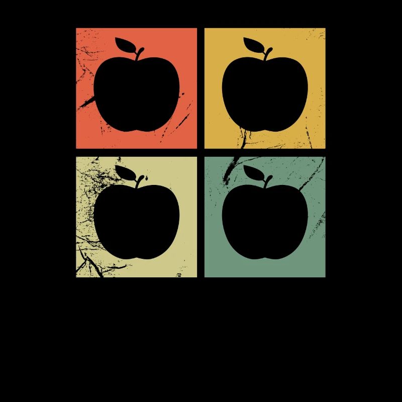 Apple Healthy Fruit Fruit Vegan Retro Gift