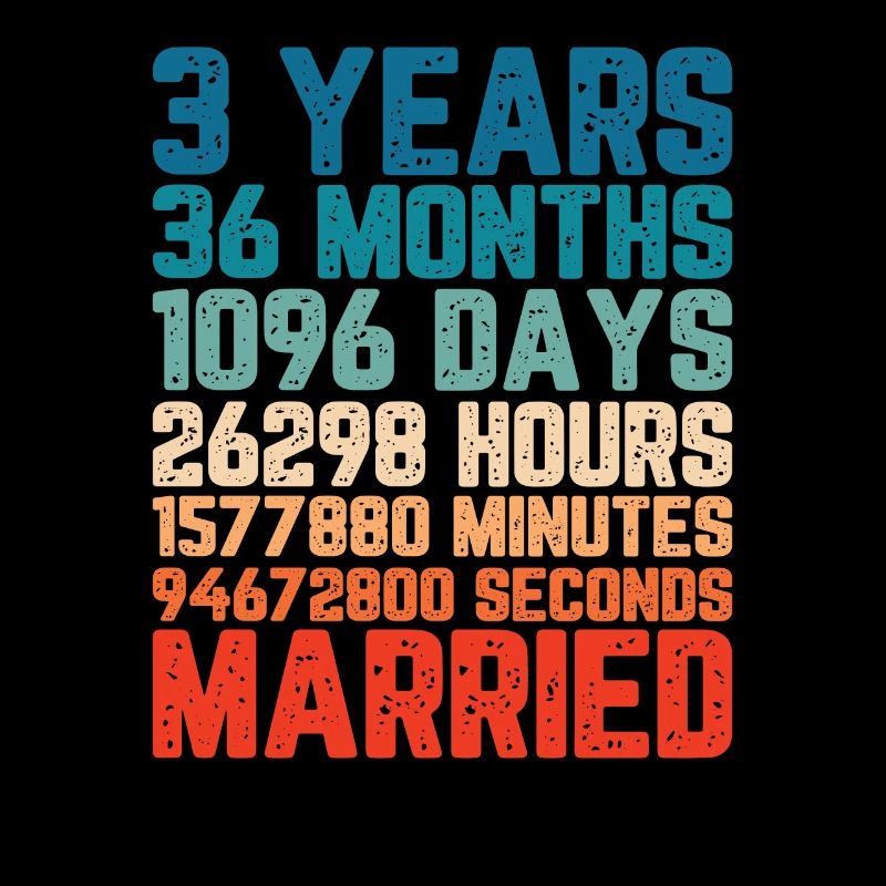 3 years married Wedding Marriage Saying Gift