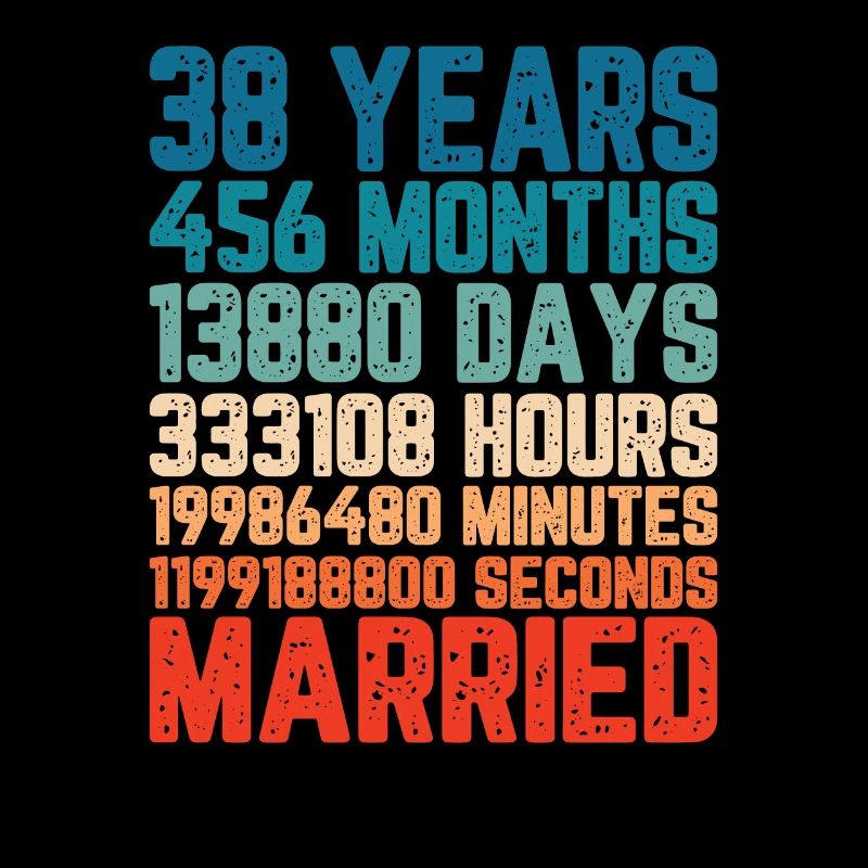 38 years married Wedding Marriage Saying Gift