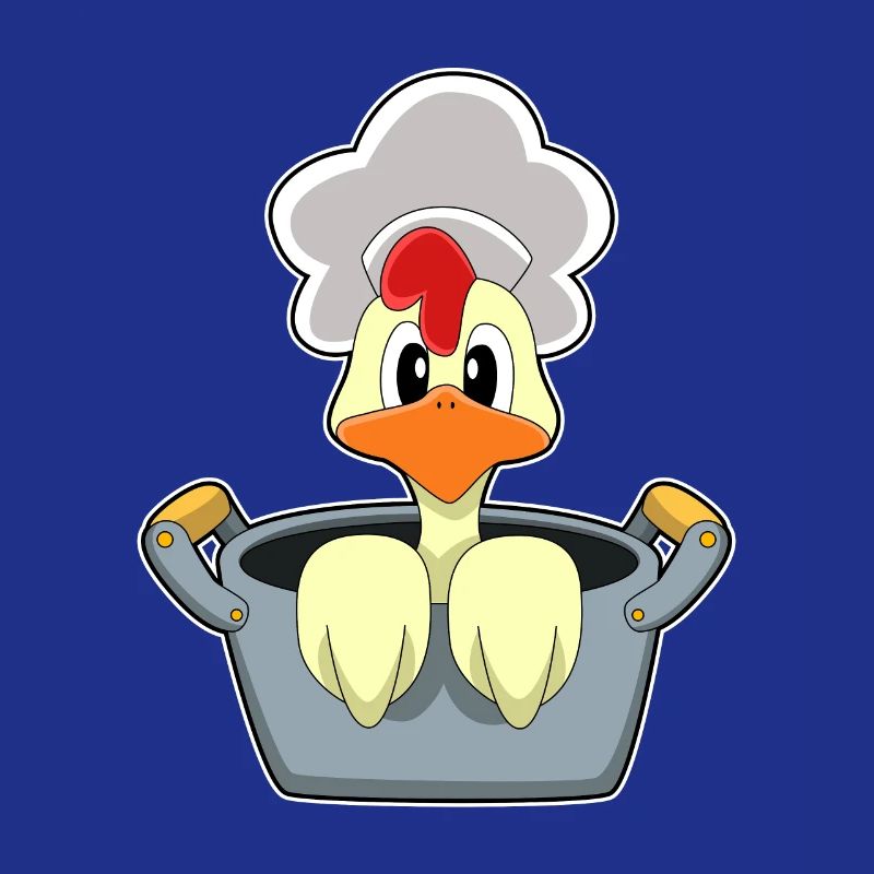 Hühnchen mit Kochtopf