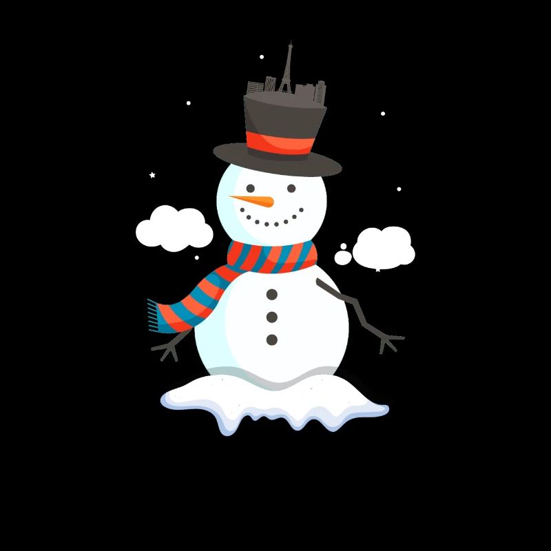 Paris Snowman