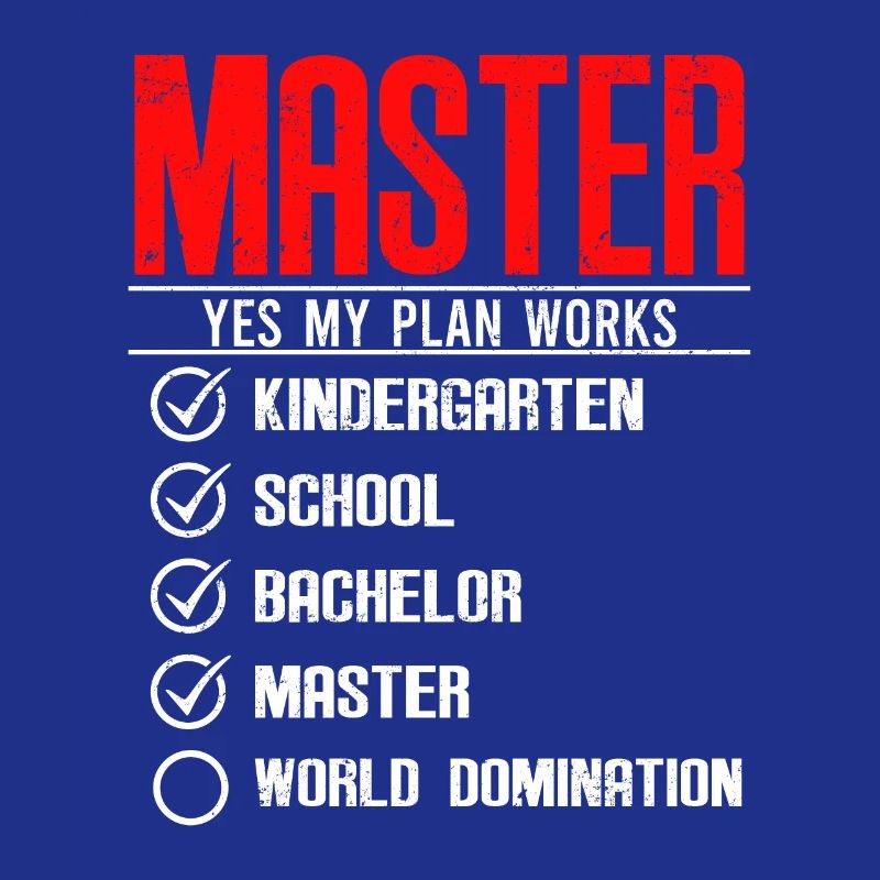 Erst Master dann Weltherrschaft Master Abschluss