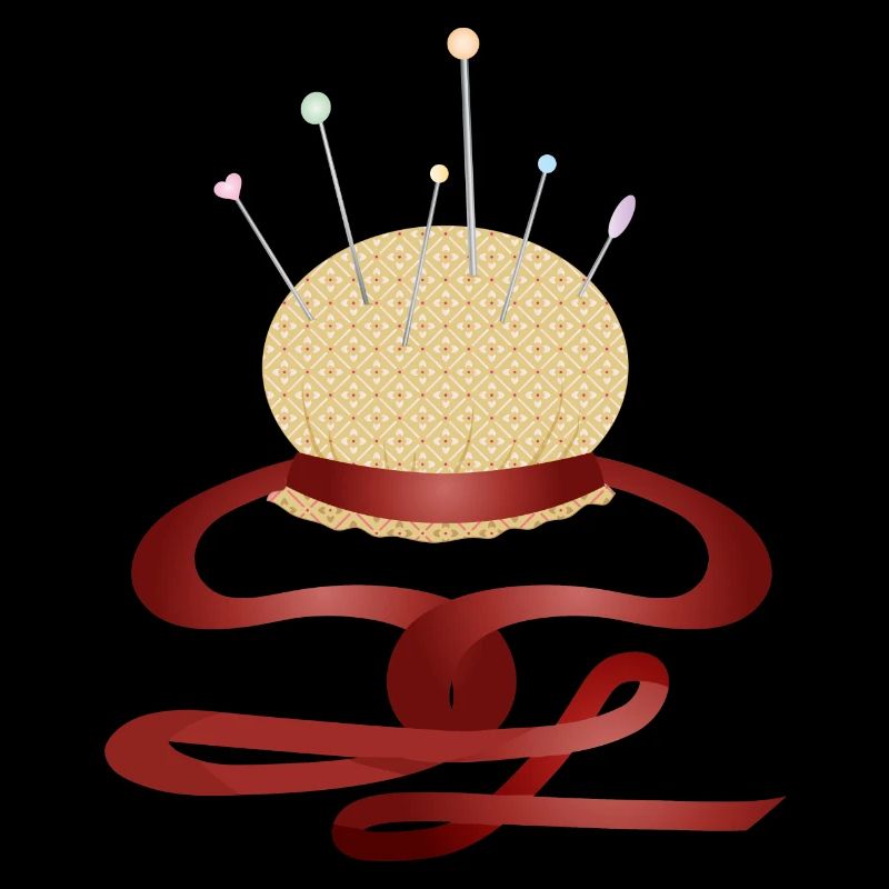 nostalgic pincushion with pins