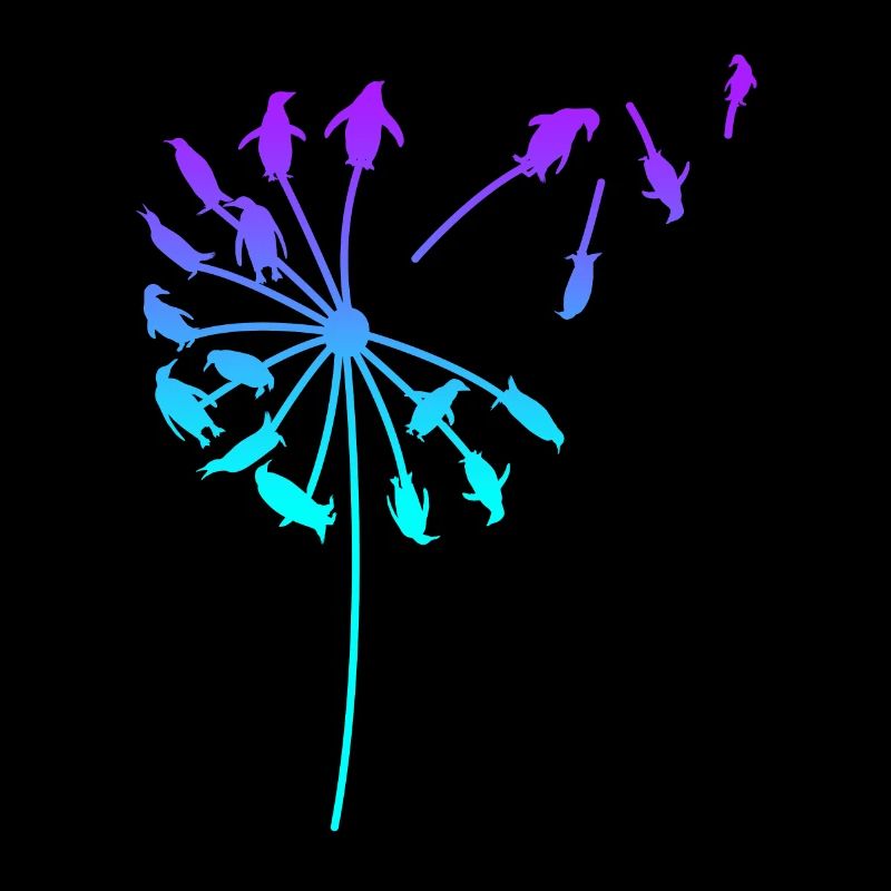 Pinguin Pusteblume Löwenzahn moderne Kunst