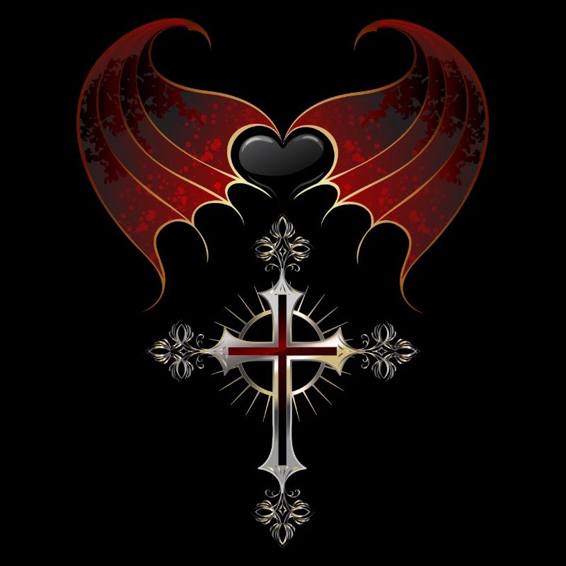 Gothic Cross Wing I Gothic Cross Pendant