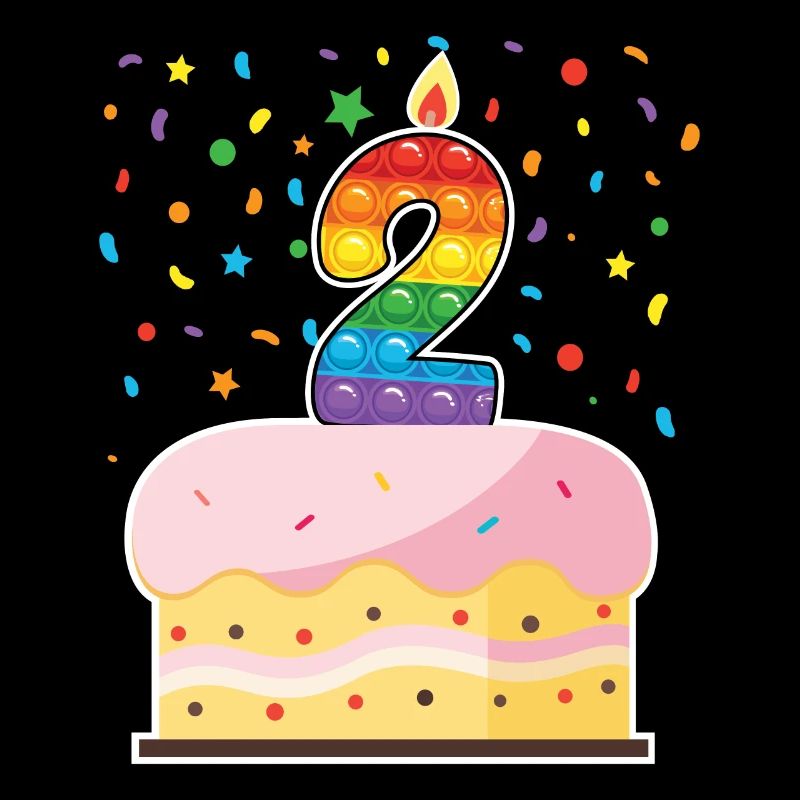 Pop It 2. Geburtstag Kuchen Mädchen Jungen Fidget