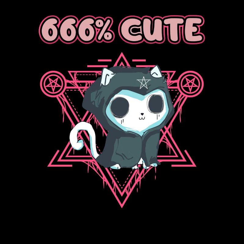 666% Mignon kawaii Satanic Goth