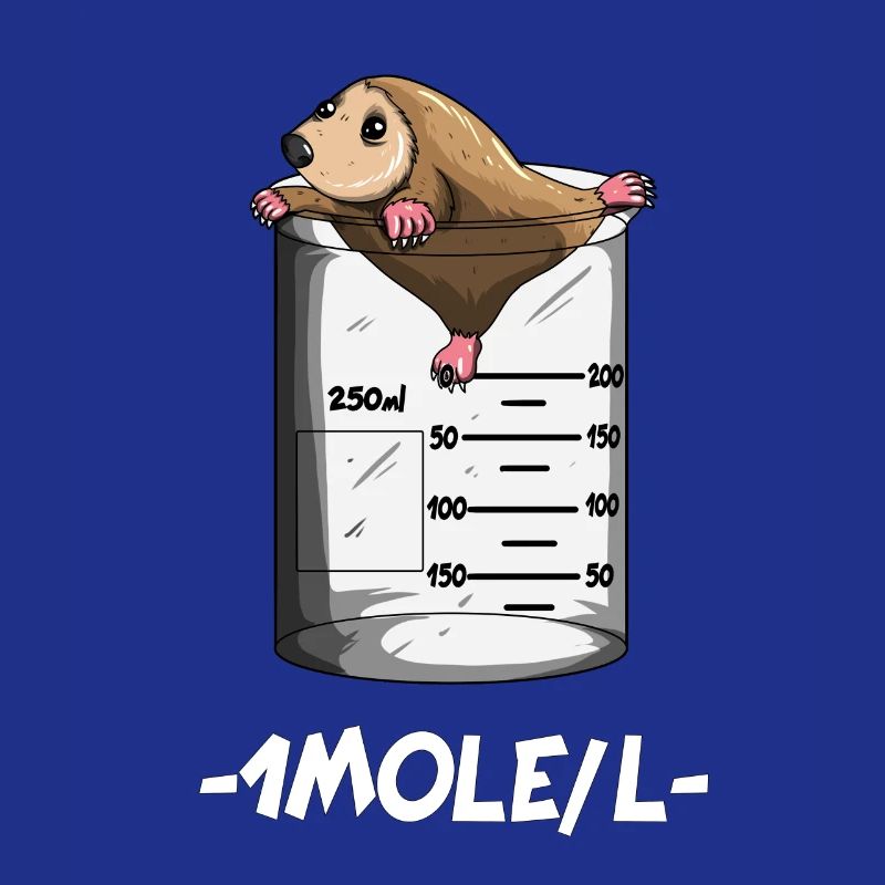 Professeur de chimie 1 Mole / L Mole Chimie Science