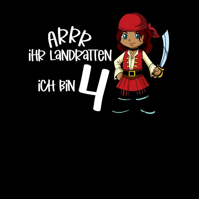 Geburtstagsshirt Pirat - 4 Geburtstag Mädchen
