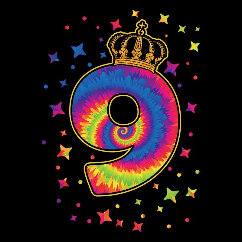 Tie-dye 9th birthday party 9 years old