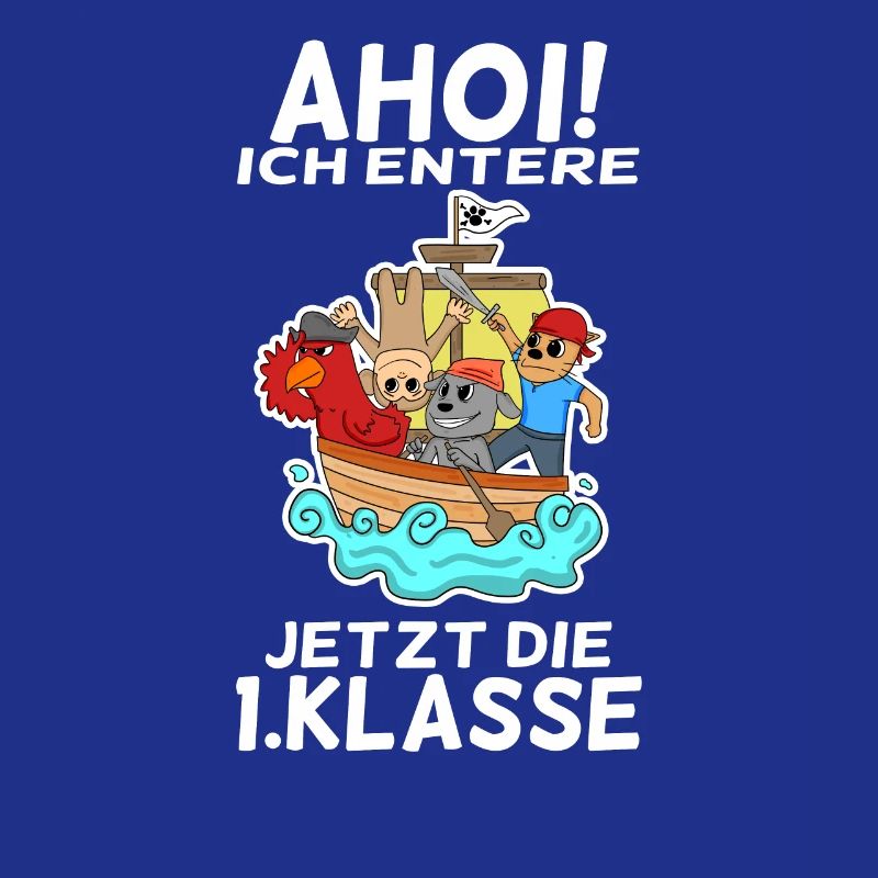 1 Klasse Einschulung Pirat Schulkind Geschenk