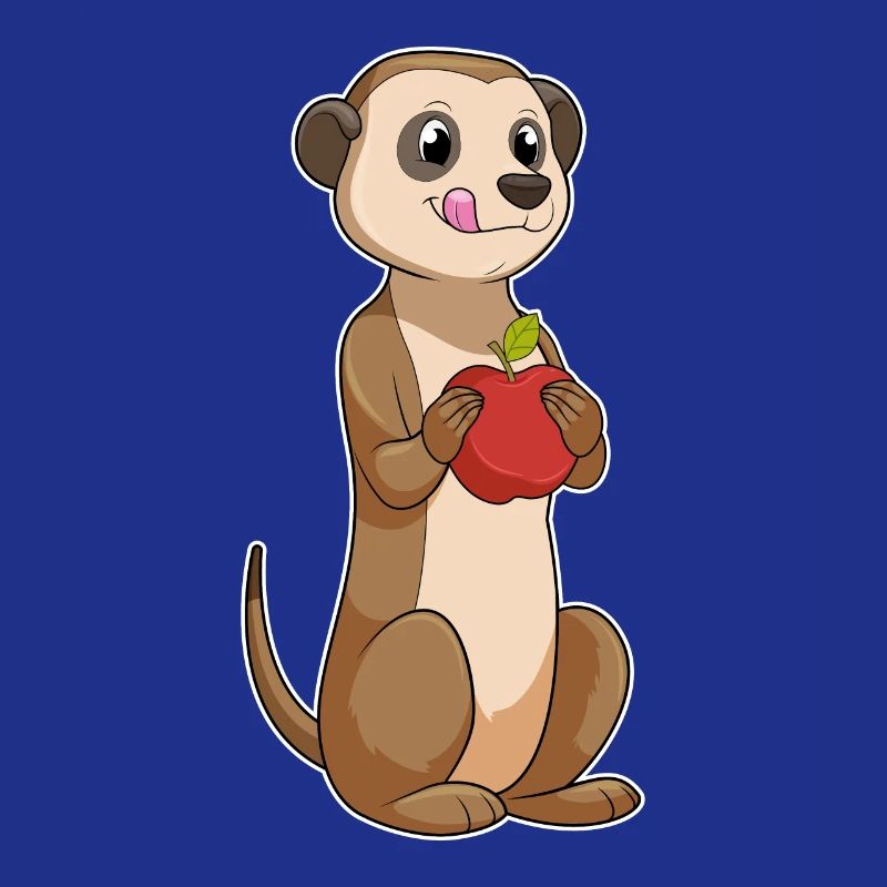 Erdmännchen Apfel