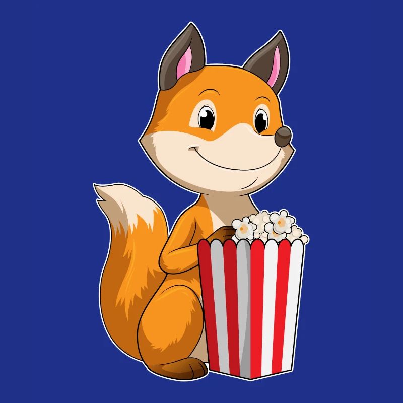Fuchs mit Popcorn