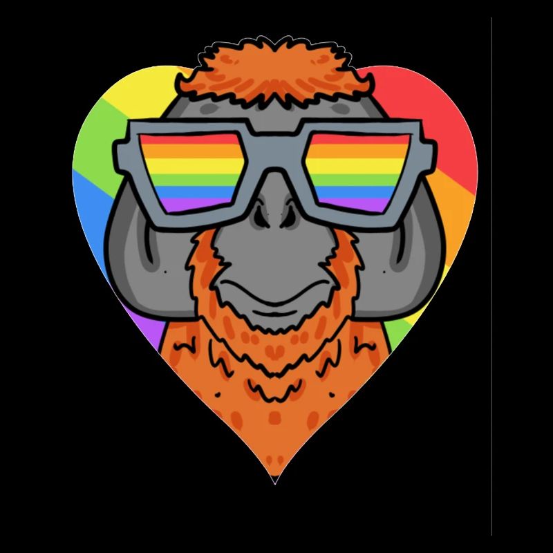 LGBT Tier Orang-Utan Regenbogen